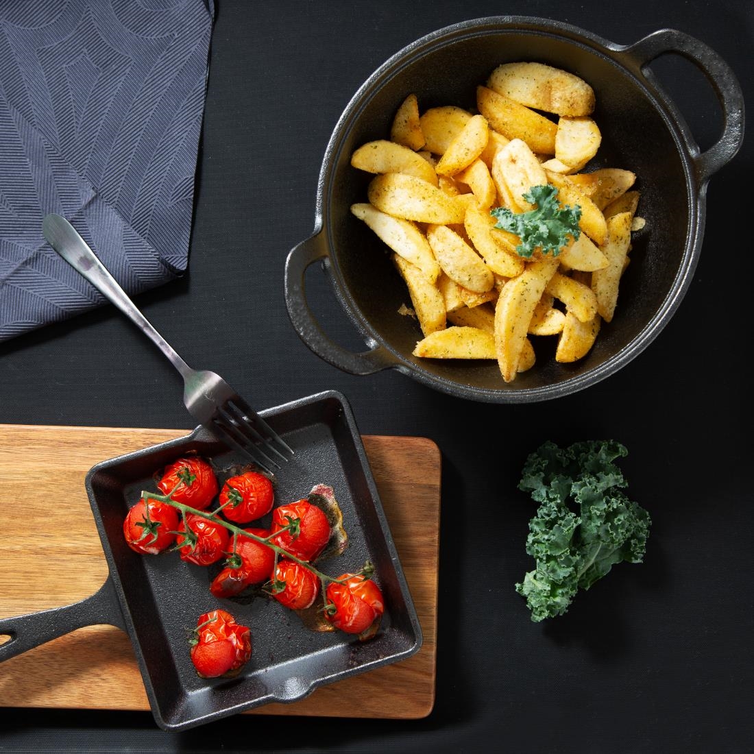 Olympia Cast Iron Square Pan 155x225mm (JF044)