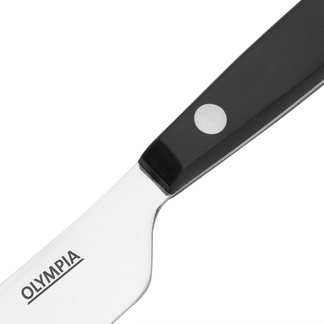 Olympia Taverna Table Knives with Black Handles 12 Pack (JF715)