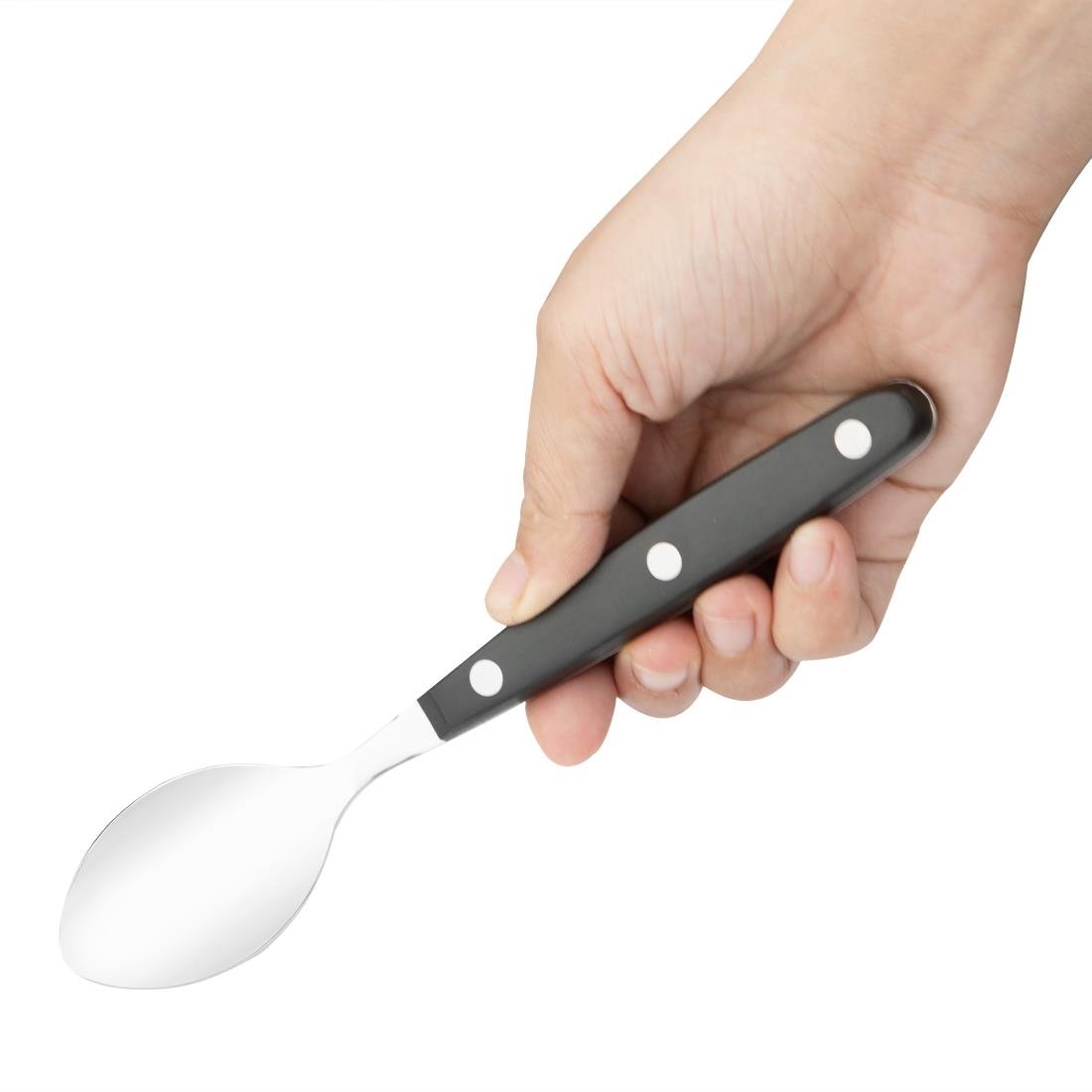 Olympia Taverna Teaspoons with Black Handles 12 Pack (JF717)