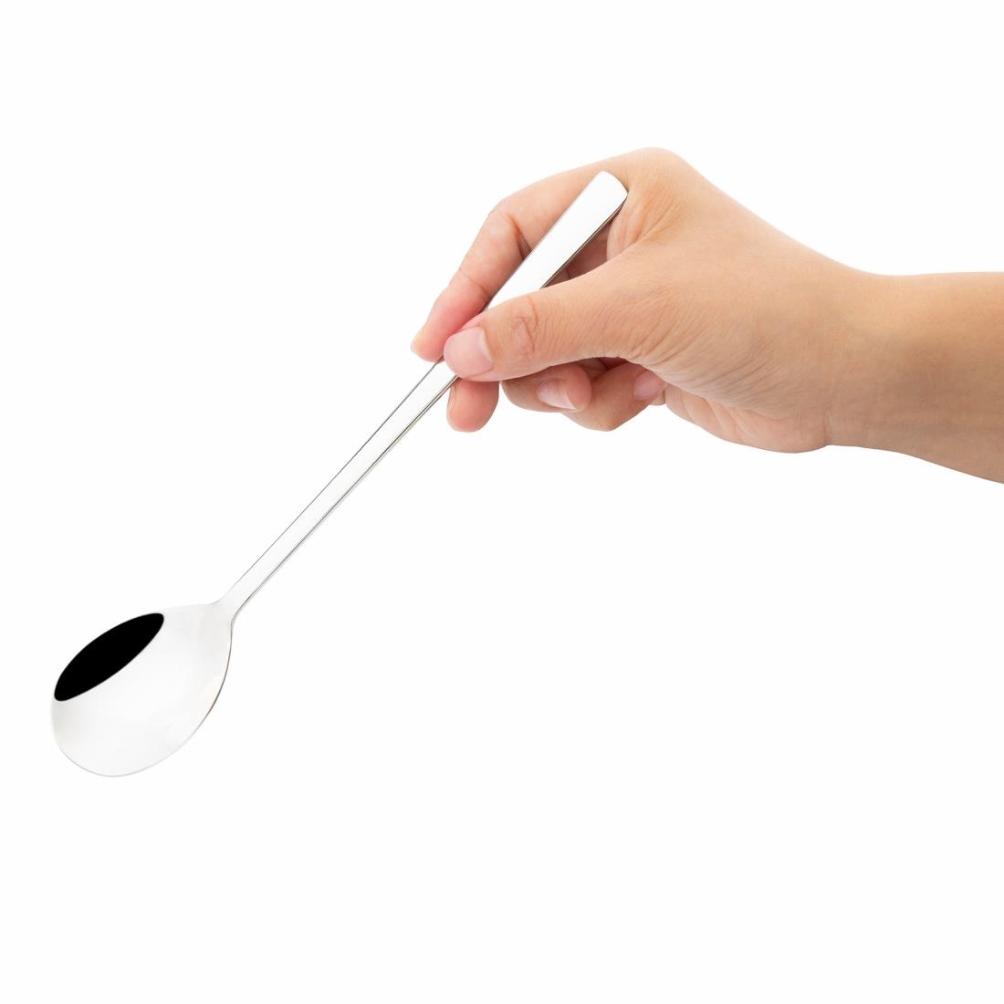 Olympia Nori Long Soup Spoon 18-10 St-St - 210mm Box 12 (JK088)