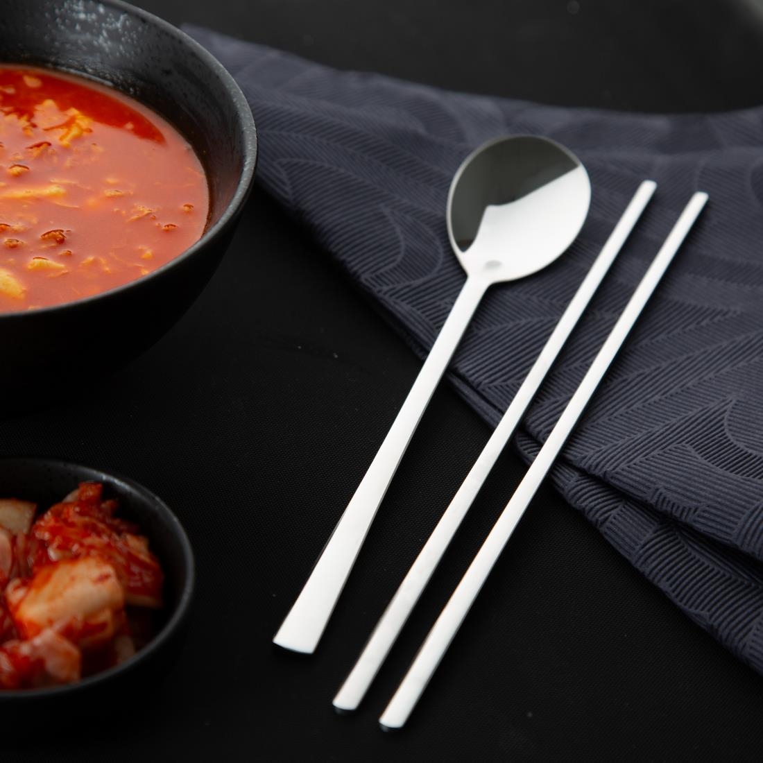 Olympia Nori Long Soup Spoon 18-10 St-St - 210mm Box 12 (JK088)