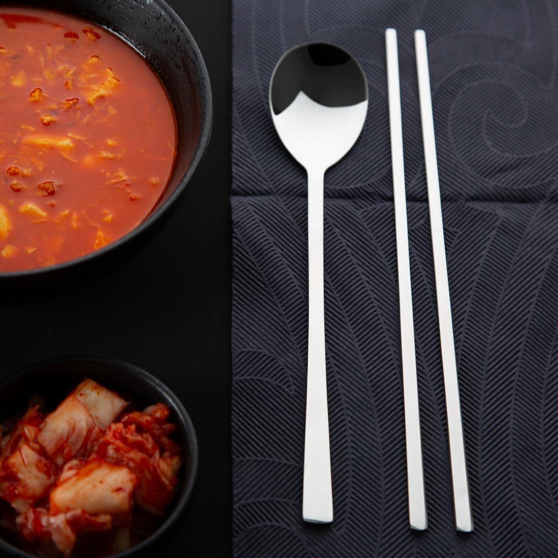 Olympia Nori Long Soup Spoon 18-10 St-St - 210mm Box 12 (JK088)