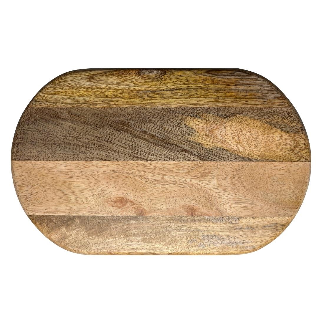 Olympia Mango Wood Rounded Rectangular Display Stand with Legs 350x220mm (JK119)