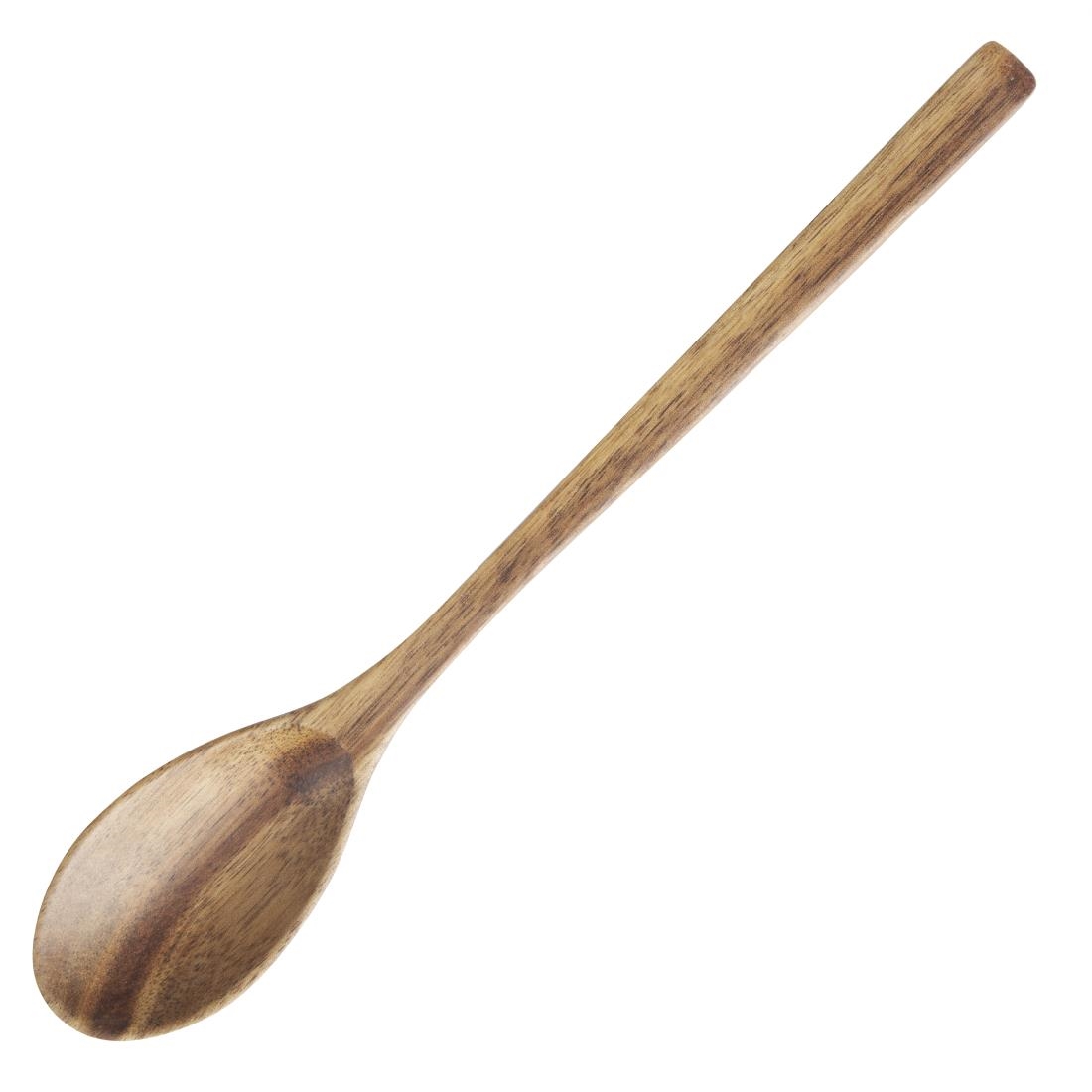 Olympia Miso Acacia Wood Ramen and Pho Spoon - 240mm Box 6 (JK311)