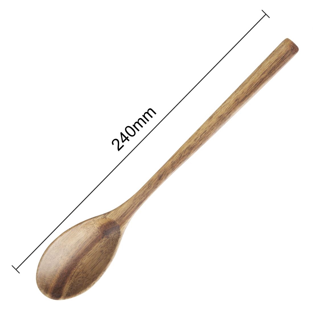 Olympia Miso Acacia Wood Ramen and Pho Spoon - 240mm Box 6 (JK311)