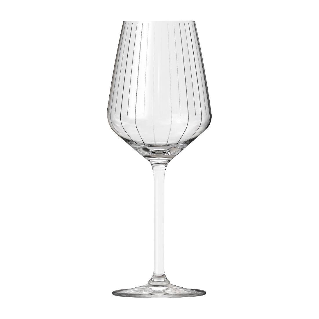 Royal Leerdam Carre Optics Wine Glasses 385ml 6 Pack (JK834)