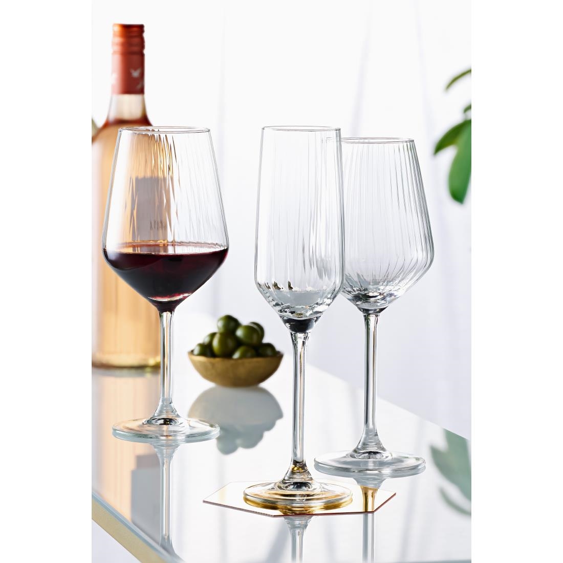 Royal Leerdam Carre Optics Wine Glasses 385ml 6 Pack (JK834)