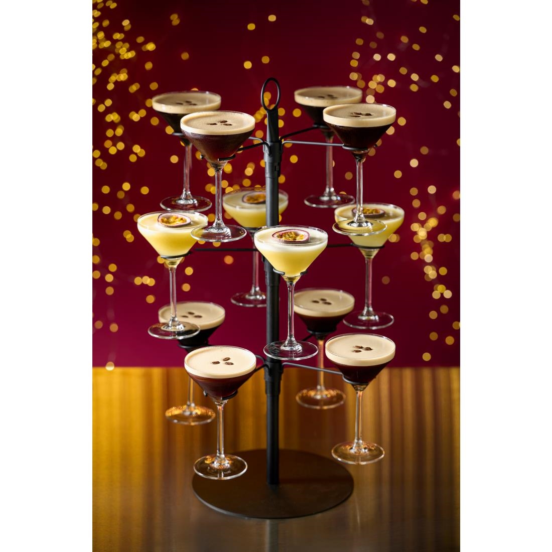 ARTBAR 12 Glass Cocktail Tree Black (JK845)