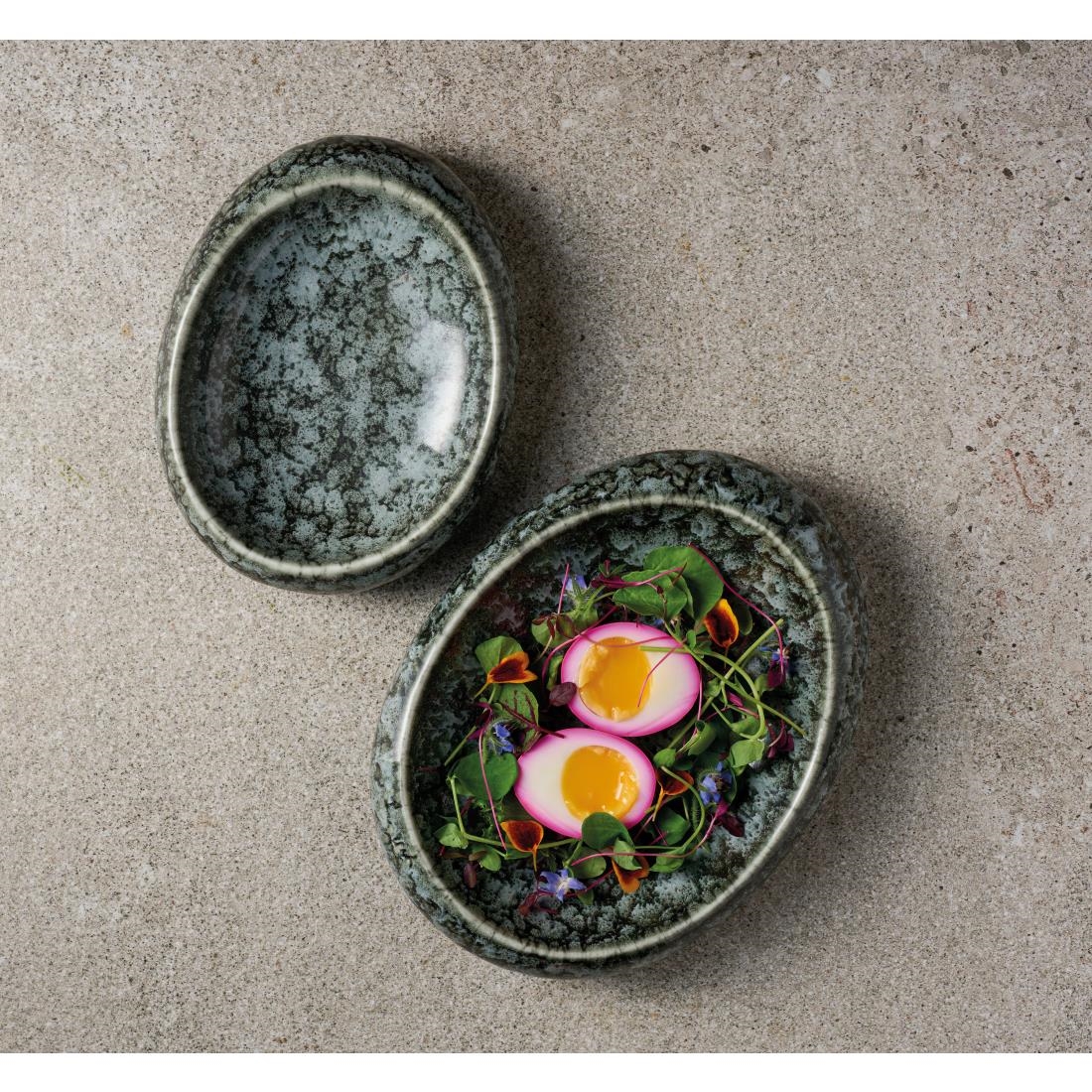 Playground Blue Pearl Oval Bowls 230x170mm (JK849)