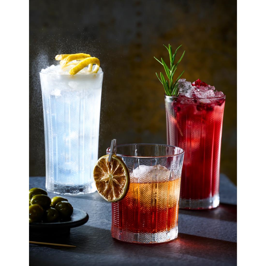 Onis Mosaic Hi-Ball Glasses 355ml 6 Pack (JK856)