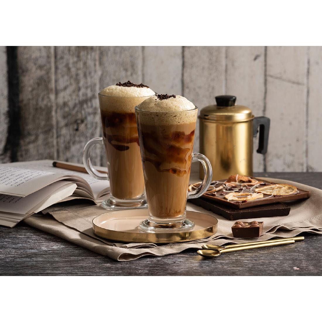 Pasabahce Toughened Columbia Latte Glasses 280ml Pack 24 (JK867)