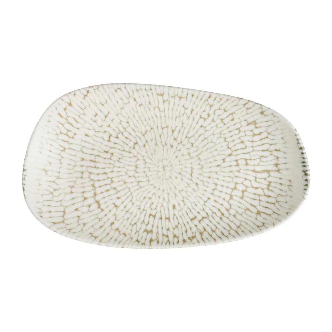 Churchill Cascade Opal Organic Oblong Plates Taupe 260x150mm 12 Pack (JM015)