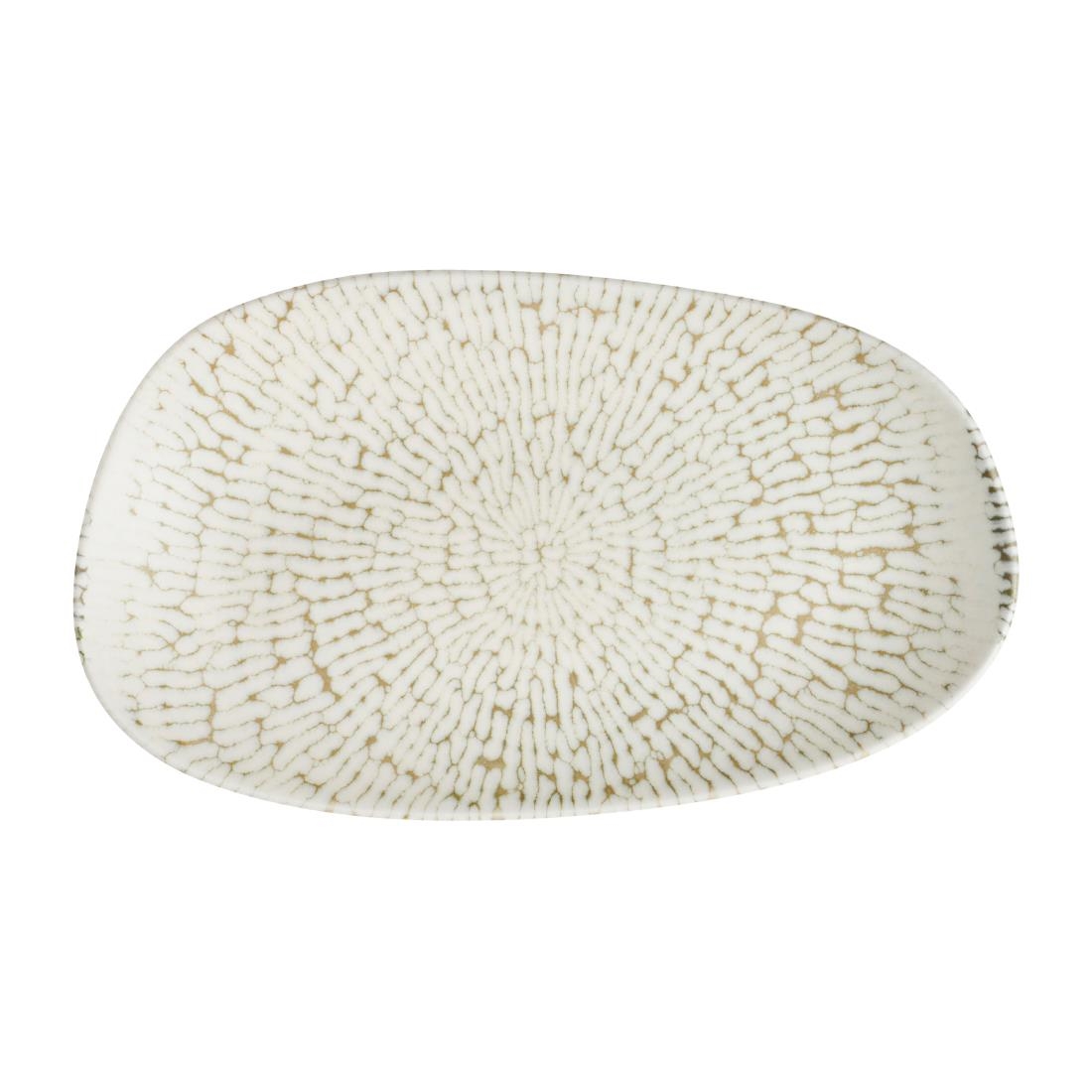 Churchill Cascade Opal Organic Oblong Plates Taupe 220x130mm 12 Pack (JM016)