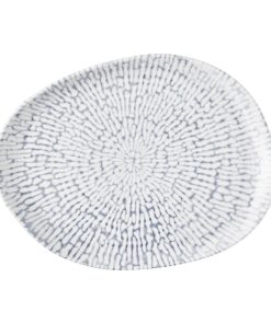 Churchill Cascade Natural Oblong Plates Indigo 260x200mm 6 Pack (JM025)