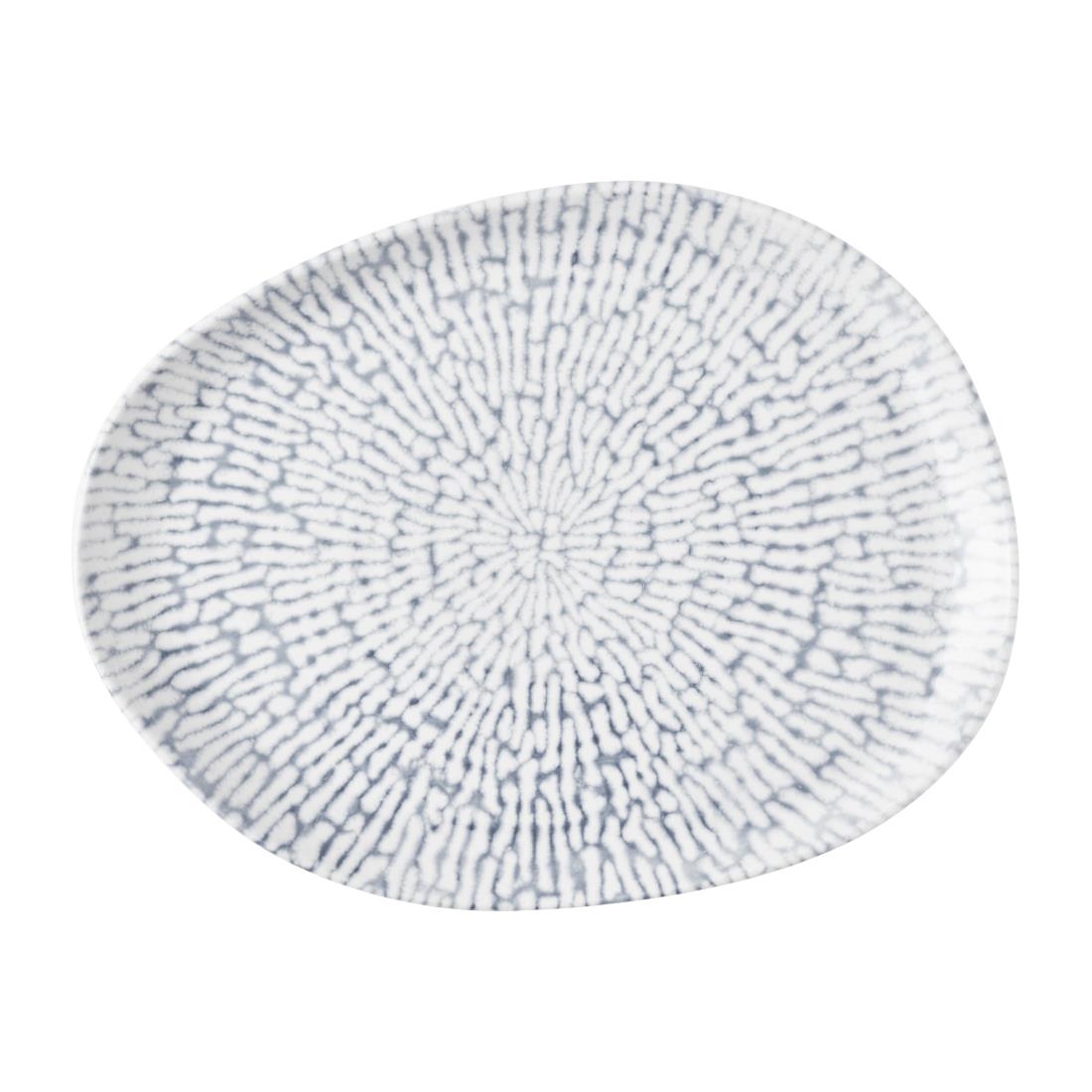 Churchill Cascade Natural Oblong Plates Indigo 260x200mm 6 Pack (JM025)