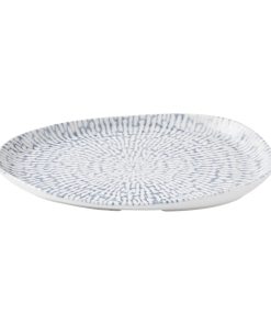 Churchill Cascade Natural Oblong Plates Indigo 260x200mm 6 Pack (JM025)