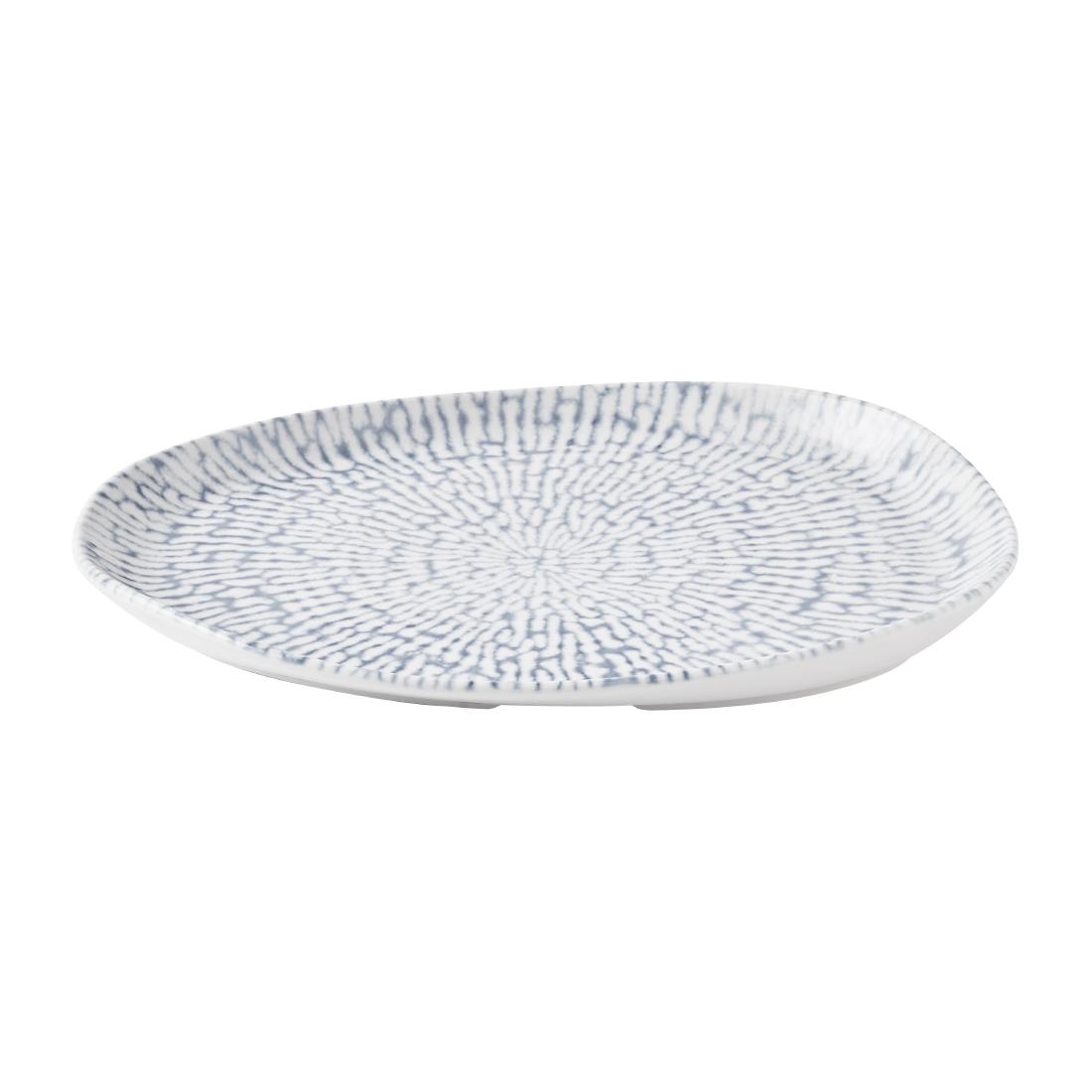 Churchill Cascade Natural Oblong Plates Indigo 260x200mm 6 Pack (JM025)