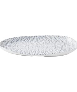 Churchill Cascade Natural Oblong Plates Indigo 260x150mm 6 Pack (JM026)