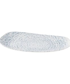 Churchill Cascade Opal Oblong Plates Indigo 350x185mm 6 Pack (JM028)