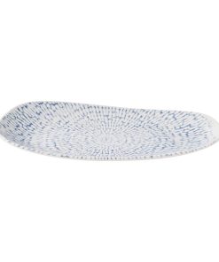 Churchill Cascade Opal Oblong Plates Indigo 300x150mm 12 Pack (JM029)