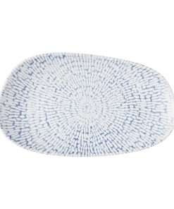 Churchill Cascade Opal Oblong Plates Indigo 260x150mm 12 Pack (JM030)