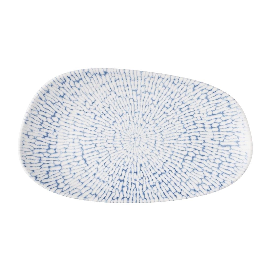 Churchill Cascade Opal Oblong Plates Indigo 260x150mm 12 Pack (JM030)