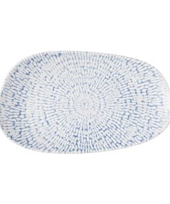 Churchill Cascade Opal Oblong Plates Indigo 220x130mm 12 Pack (JM031)