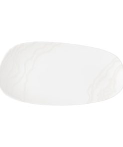 Churchill Tide Organic Oblong Plates White Opal 300x150mm 12 Pack (JM051)