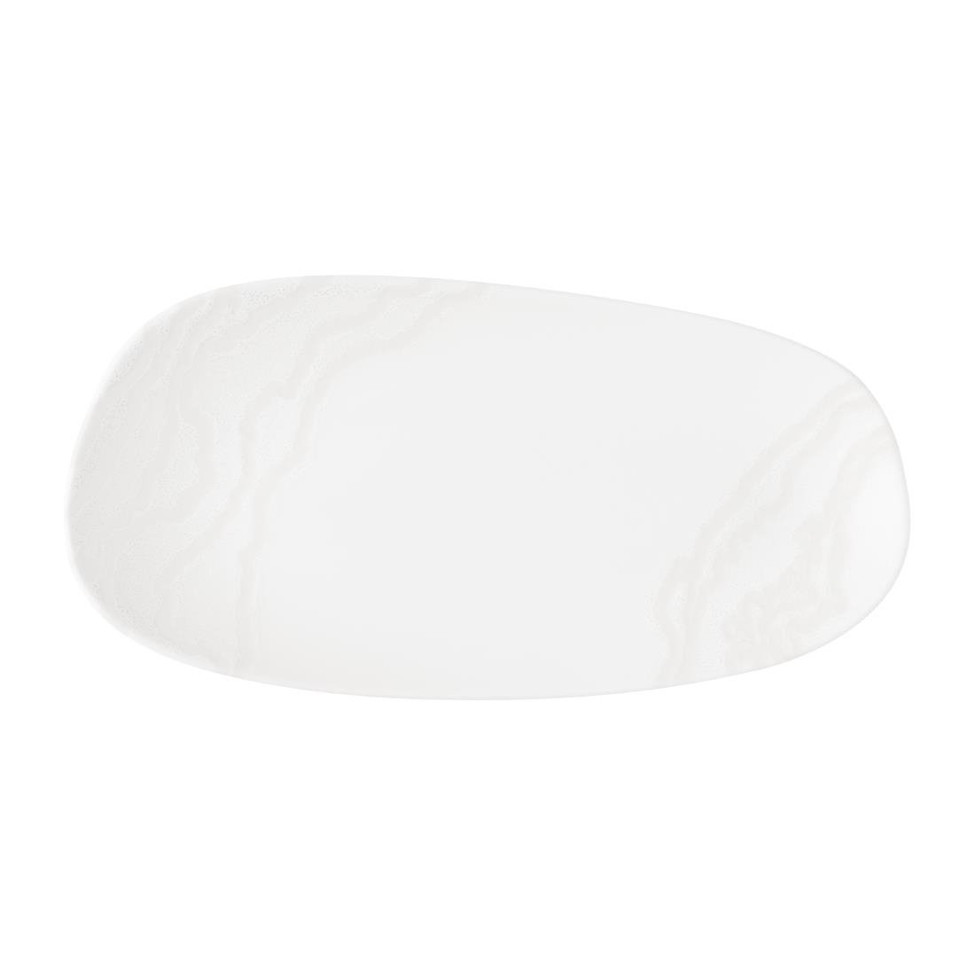 Churchill Tide Organic Oblong Plates White Opal 300x150mm 12 Pack (JM051)
