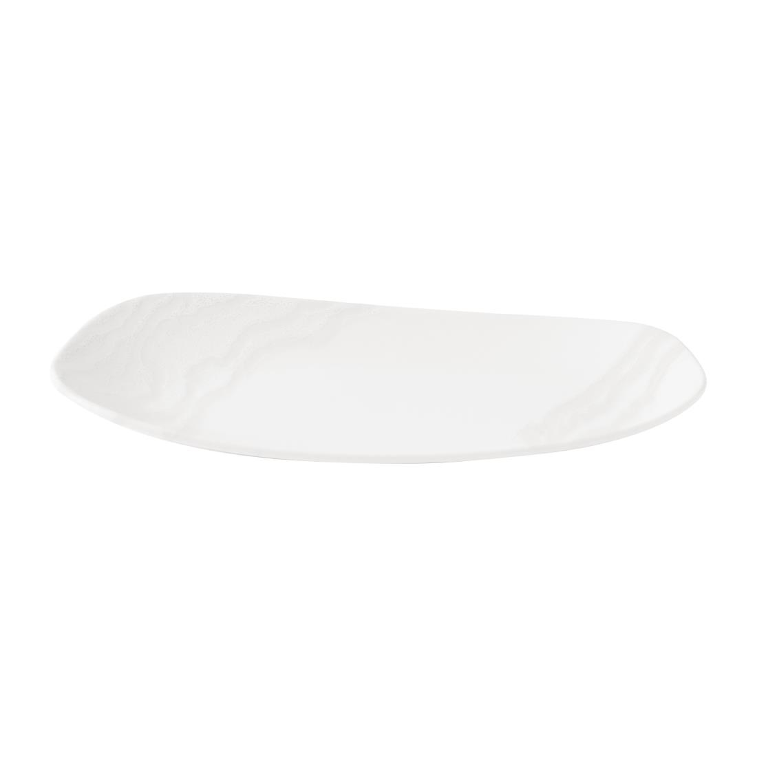 Churchill Tide Organic Oblong Plates White Opal 300x150mm 12 Pack (JM051)
