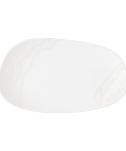 Churchill Tide Organic Oblong Plates White Opal 260x150mm 12 Pack (JM052)