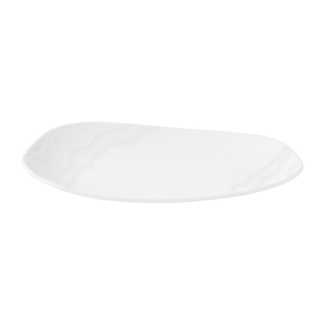 Churchill Tide Organic Oblong Plates White Opal 260x150mm 12 Pack (JM052)