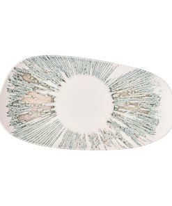 Churchill Lyra Organic Oblong Plates Pink Opal 350x185mm 6 Pack (JM062)