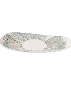 Churchill Lyra Organic Oblong Plates Pink Opal 350x185mm 6 Pack (JM062)