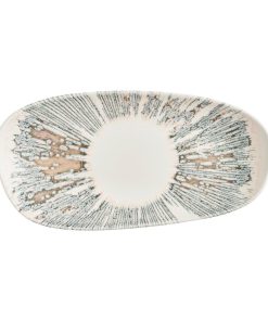 Churchill Lyra Organic Oblong Plates Pink Opal 300x150mm 12 Pack (JM063)