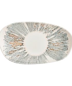 Churchill Lyra Organic Oblong Plates Pink Opal 260x150mm 12 Pack (JM064)