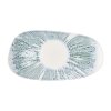 Churchill Lyra Organic Oblong Plates Blue Opal 350x185mm 6 Pack (JM068)