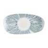 Churchill Lyra Organic Oblong Plates Blue Opal 350x150mm 12 Pack (JM069)