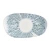 Churchill Lyra Organic Oblong Plates Blue Opal 260x150mm 12 Pack (JM070)