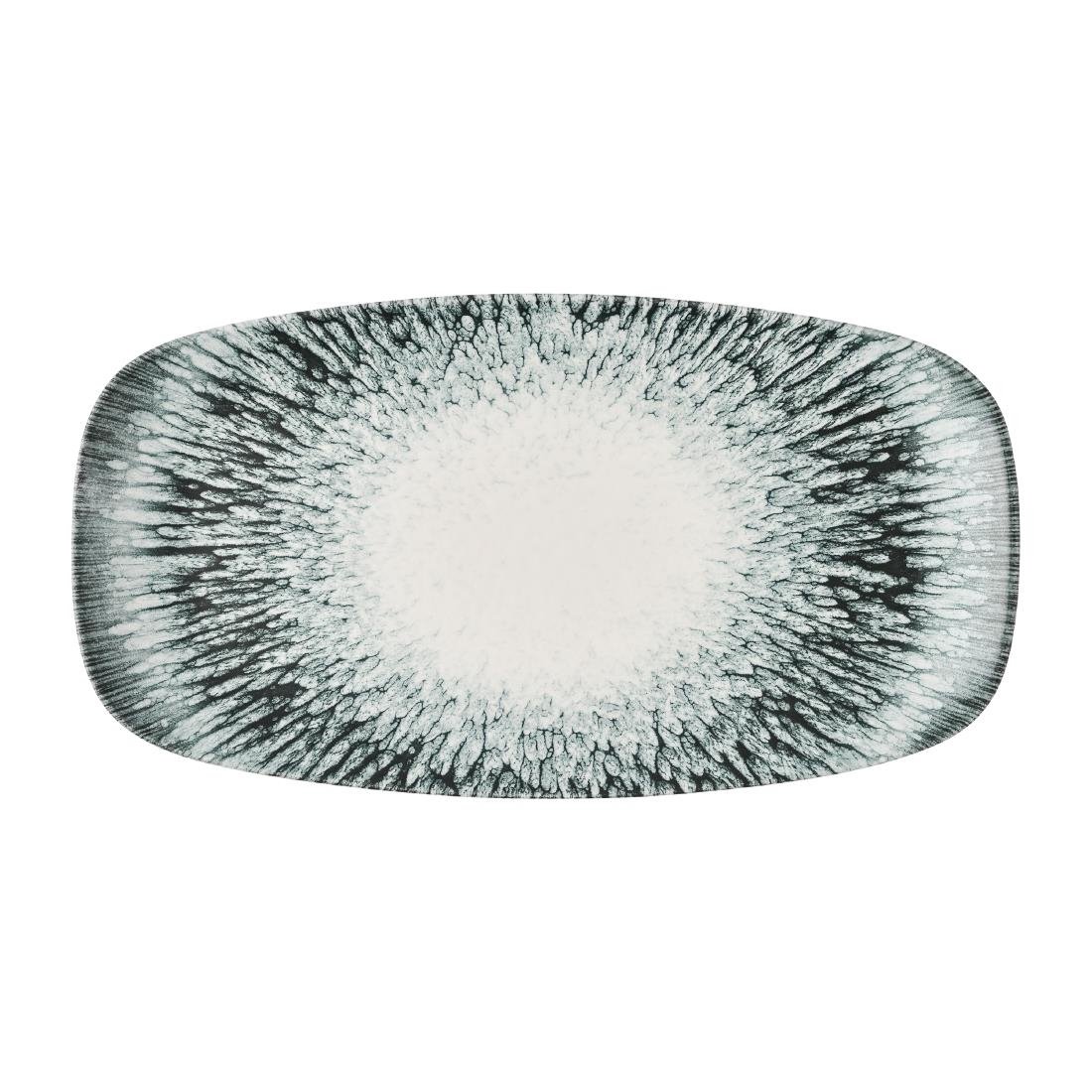 Churchill Inked Lume Oblong Platters Black 355x189mm 6 Pack (JM112)