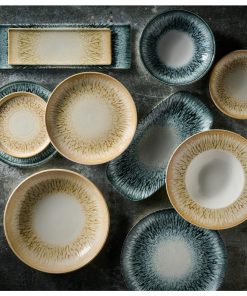 Churchill Inked Lume Oblong Platters Black 355x189mm 6 Pack (JM112)