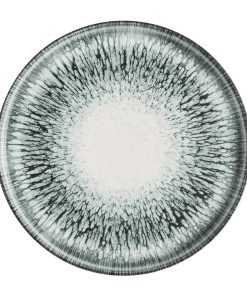 Churchill Inked Lume Walled Plates Black 260mm 6 Pack (JM117)