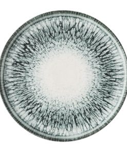 Churchill Inked Lume Walled Plates Black 210mm 6 Pack (JM118)