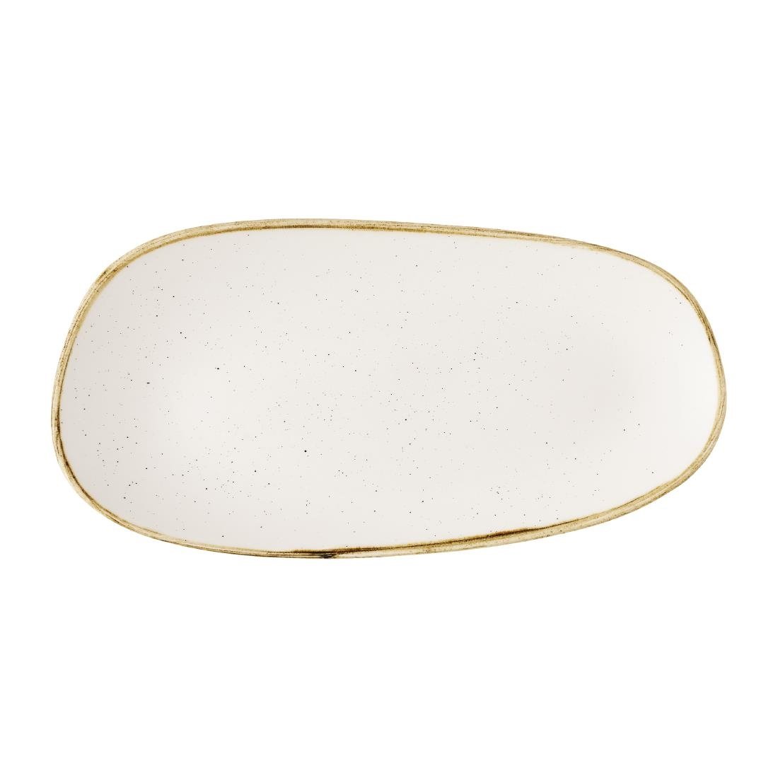 Churchill Stonecast Opal Oblong Plates Barley White 300x150mm 12 Pack (JM149)