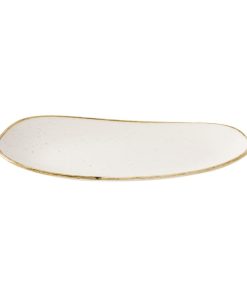 Churchill Stonecast Opal Oblong Plates Barley White 300x150mm 12 Pack (JM149)