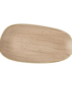 Churchill Stonecast Opal Oblong Plates Truffle 350x185mm 6 Pack (JM166)