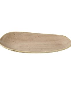 Churchill Stonecast Opal Oblong Plates Truffle 260x150mm 12 Pack (JM168)