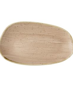 Churchill Stonecast Opal Oblong Plates Truffle 220x130mm 12 Pack (JM169)