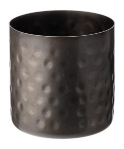Utopia Vintage Steel Hammered Chip Cups Black 85mm 12 Pack (JM300)
