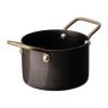Utopia Vintage Steel Mini Casserole Dishes Black 90mm 6 Pack (JM306)